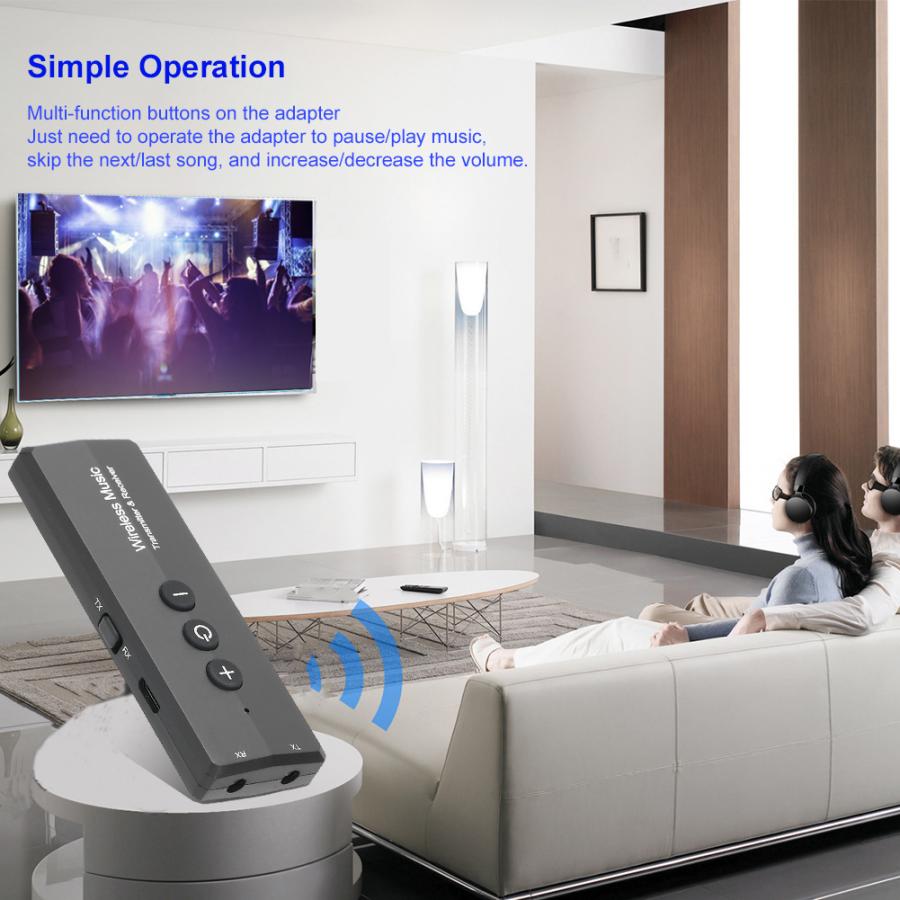 ZF-360A 3 in 1 Bluetooth 5.0 Receiver Transmitter Rechargeable Wireless AUX Audio Adapter