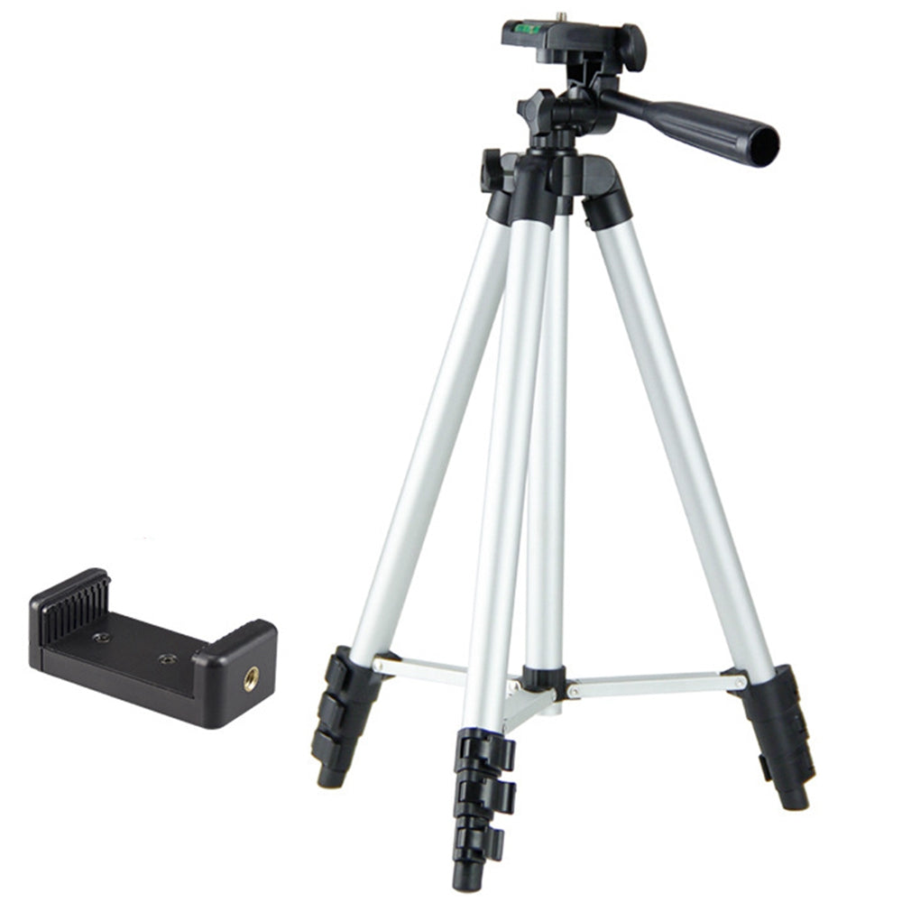 110cm Portable Aluminum Alloy Tripod DSLR Camera Phone Holder Live Streaming Photography Tripod with Phone Clip