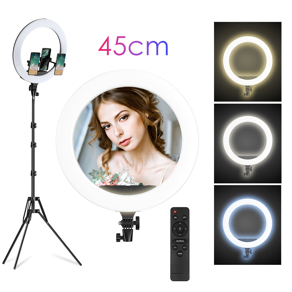 APEXEL APL-FL18JJ12 45cm LED Ring Light Photography Dimmable Lamp for Makeup Live Broadcasting