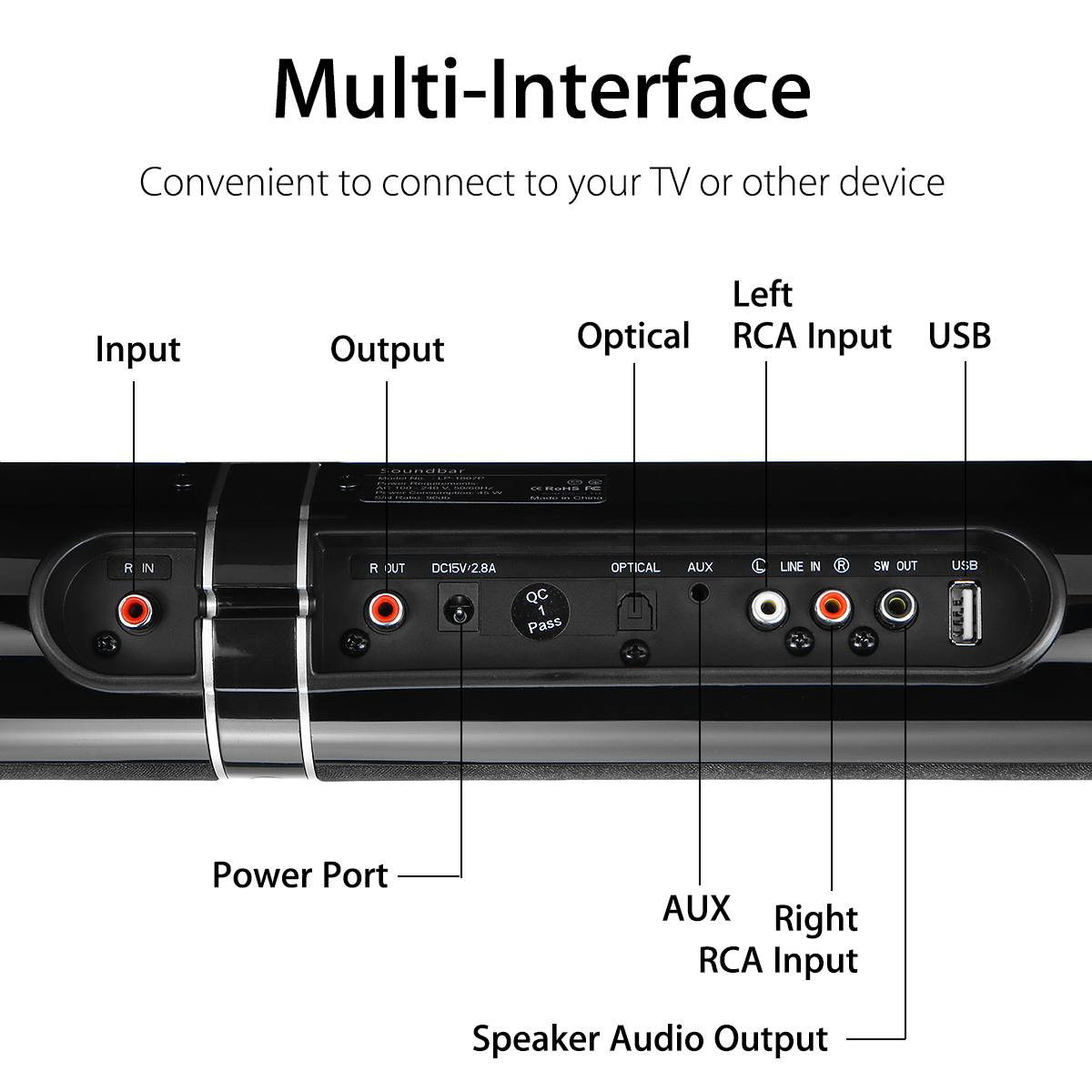 LP-09 Bluetooth Speaker Home Theater Surround Audio Soundbar Subwoofer System Set
