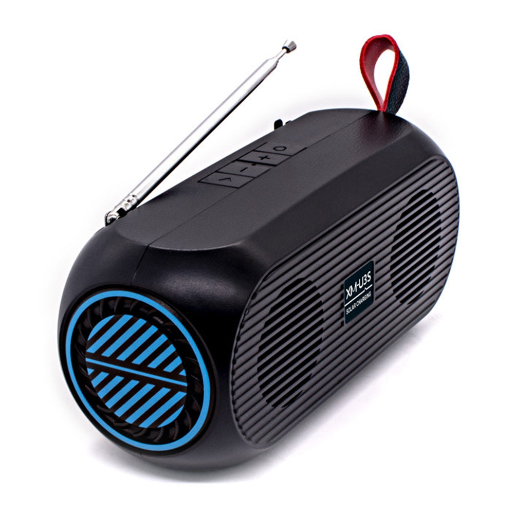 XM-U3S Wireless Bluetooth Speaker Household Outdoor U disk/TF Card Car Subwoofer Solar Power Speaker with FM Radio Function