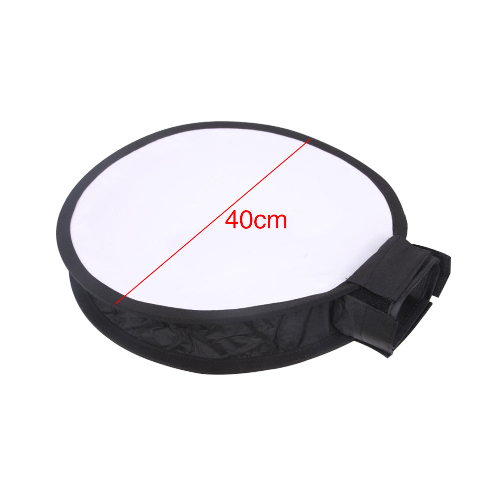40cm Universal Foldable Round-Shape Speedlite Softbox Diffuser for Portable Camera Flash Light