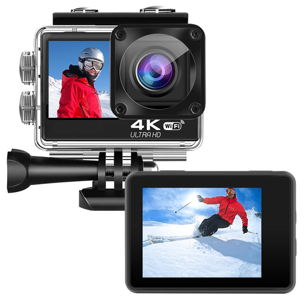 F200AA HD Dual Screen 1080P Action Camera Wireless WiFi Outdoor Portable Camera DV Sports Camera with Waterproof Case
