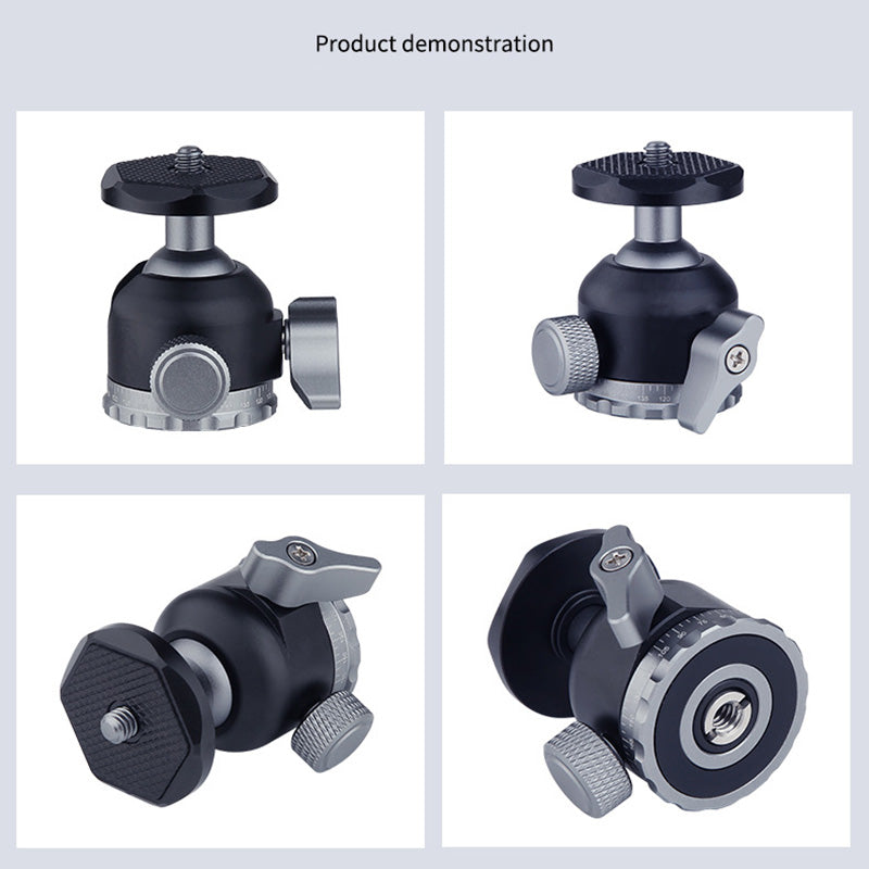 POYINCO JN-016B 1/4 Screw Interface Camera Metal Ball Shape Gimbal Adapter