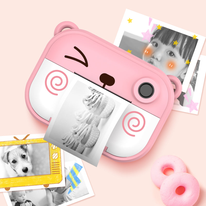 C3 Kids Cute Cartoon Instant Print Camera 2.4-inch IPS HD Screen Children Camcorder Toy
