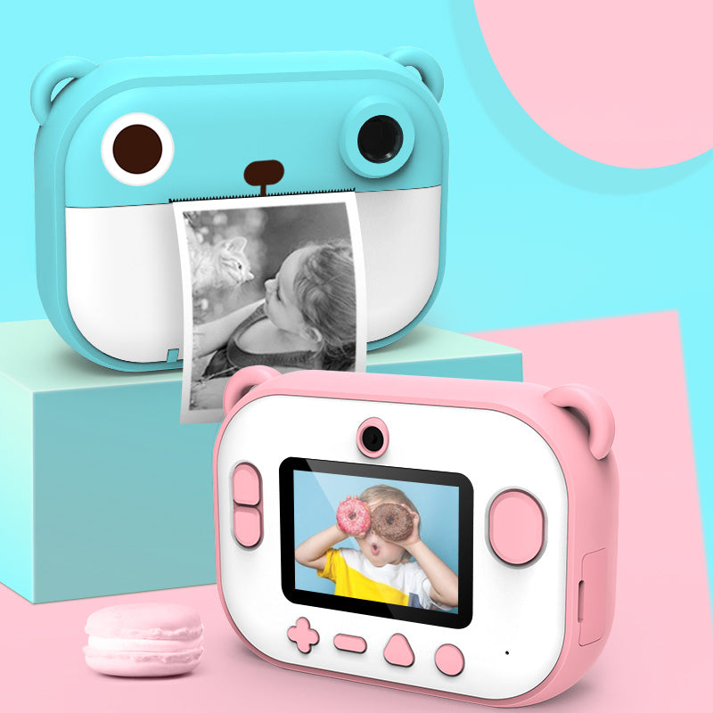 C3 Kids Cute Cartoon Instant Print Camera 2.4-inch IPS HD Screen Children Camcorder Toy