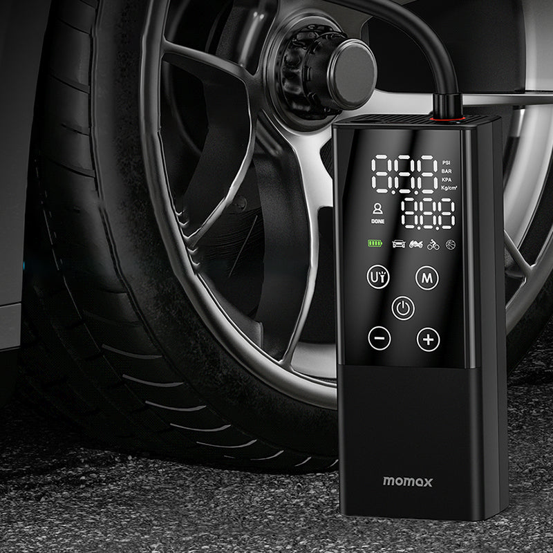 MOMAX ELECTRIC AIR PUMP Multifunctional Digital Display Inflator Portable Car Bike Motorcycle Air Pump