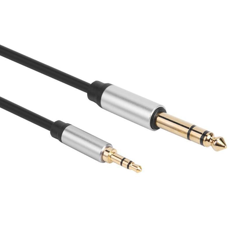 0.3m 3.5mm to 6.35mm TRS Converter Male to Male Stereo Audio Aux Adapter Cable