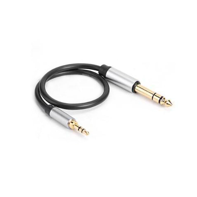 0.3m 3.5mm to 6.35mm TRS Converter Male to Male Stereo Audio Aux Adapter Cable