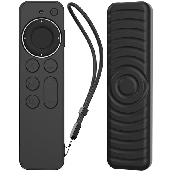 AHASTYLE PT167 for Apple TV Remote Silicone Protective Shell Anti-drop Case Cover with Lanyard
