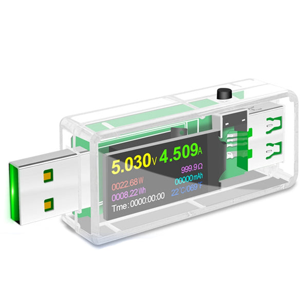 JUWEI U96P Digital Multimeter USB Tester IPS Digital Display Voltage Current Watt Meter Automatic Detection Tool