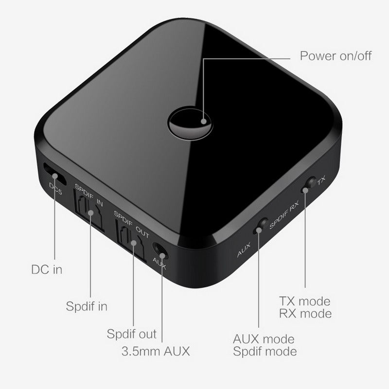 TX16 Apt-x HiFi Bluetooth Receiver Transmitter Wireless Adapter Fiber Optic Bluetooth Adapter for Smartphone PC TV