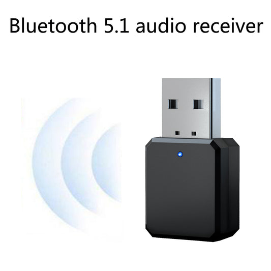 KN318 Bluetooth 5.1 Audio Receiver Dual Output AUX USB Stereo Car Bluetooth Hands-free Calling