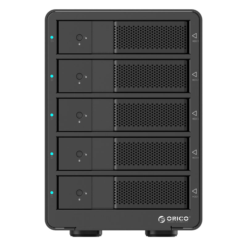 ORICO 9558RU3 Aluminum USB 3.0 5 Bay 3.5-inch SATA Hard Drive Enclosure with RAID Function