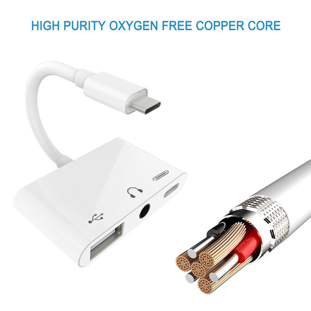 Type C to 3.5mm Headphone Jack OTG Adapter Converter USB-C to Music Audio OTG Card Reader