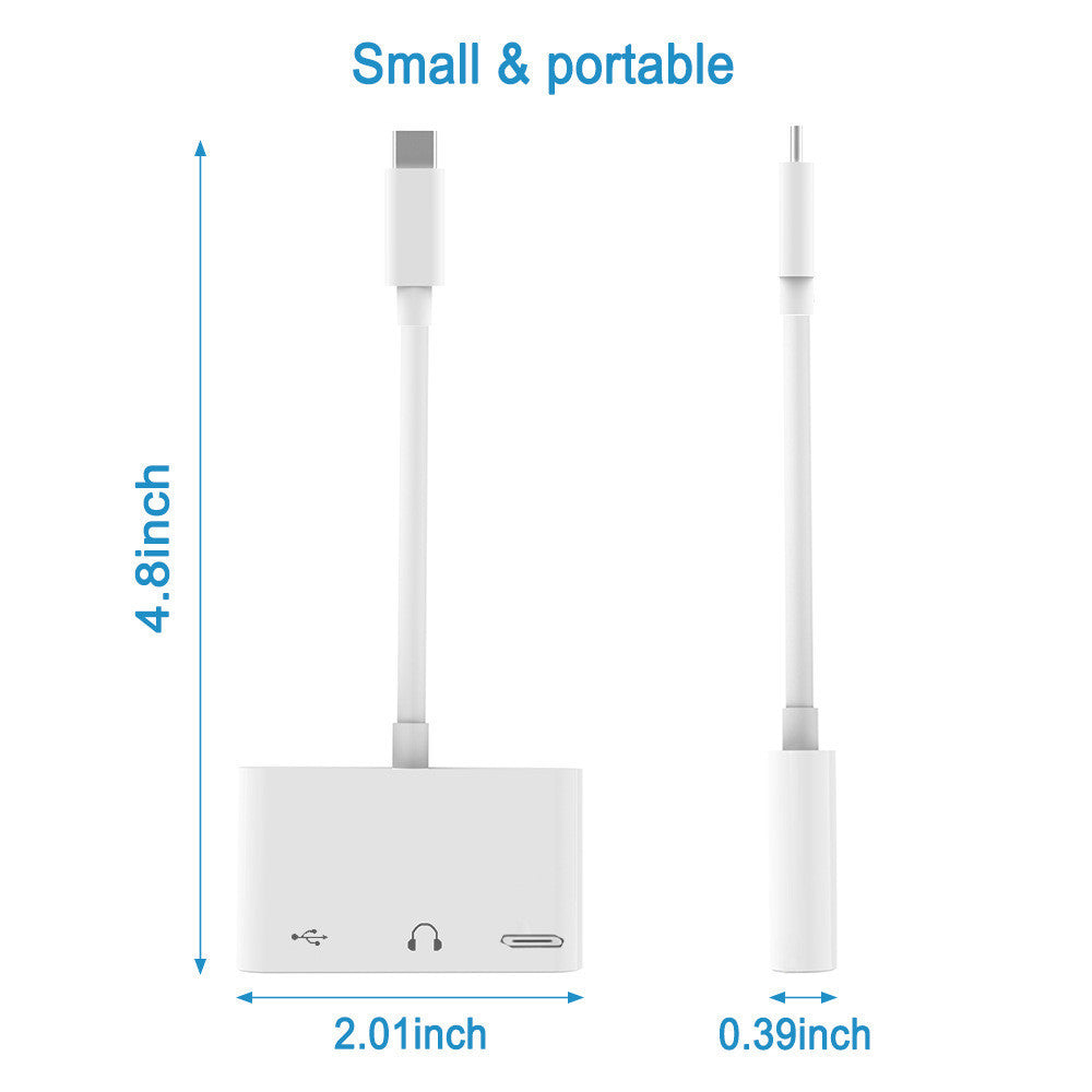 Type C to 3.5mm Headphone Jack OTG Adapter Converter USB-C to Music Audio OTG Card Reader