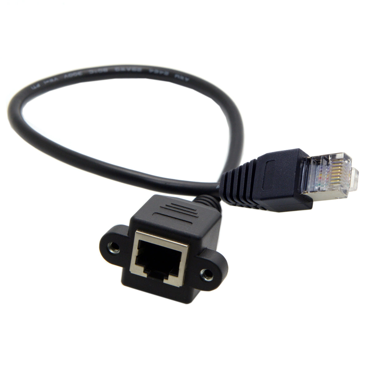 FTP STP UTP Cat 5e Male to Female Lan Ethernet Network Extension Cable Patch Cord with Panel Mount Holes