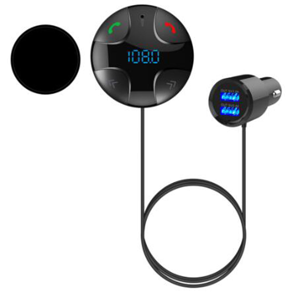 JEDX Bluetooth 4.2 Hands-free Car Kit Music MP3 Player Dual USB Car Charger