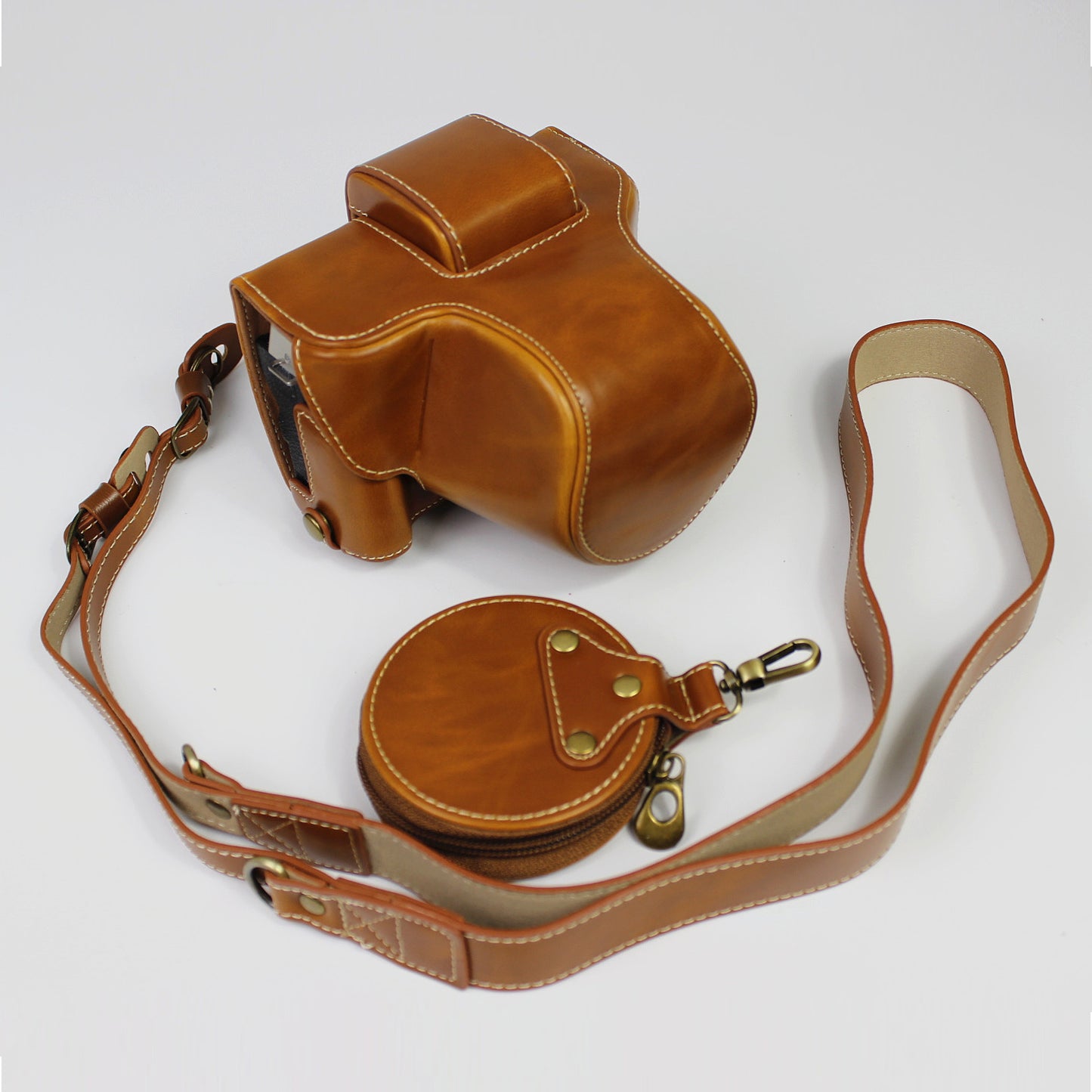 PU Leather Half Camera Case Cover for Fujifilm Fuji X-T200