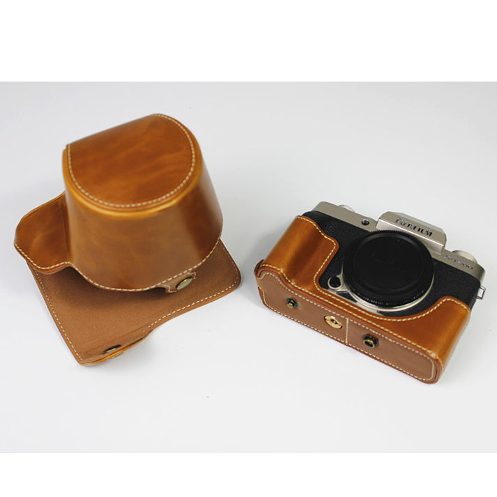 PU Leather Half Camera Case Cover for Fujifilm Fuji X-T200