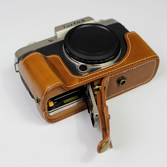 PU Leather Half Camera Case Cover for Fujifilm Fuji X-T200