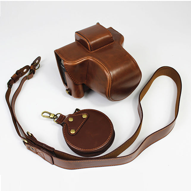 PU Leather Half Camera Case Cover for Fujifilm Fuji X-T200