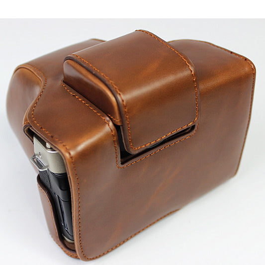 PU Leather Half Camera Case Cover for Fujifilm Fuji X-T200