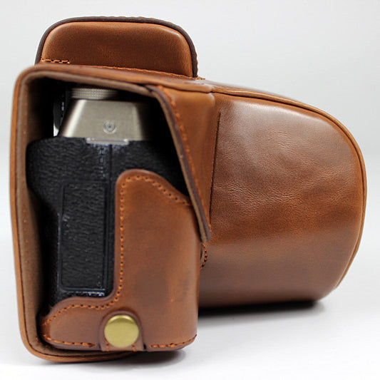 PU Leather Half Camera Case Cover for Fujifilm Fuji X-T200