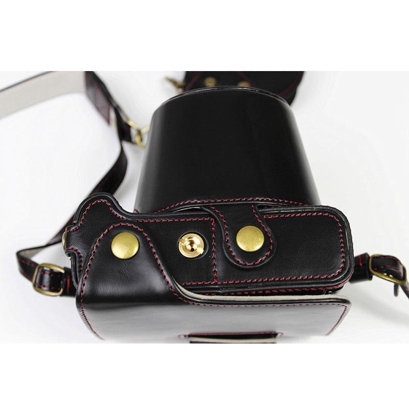 PU Leather Half Camera Case Cover for Fujifilm Fuji X-T200