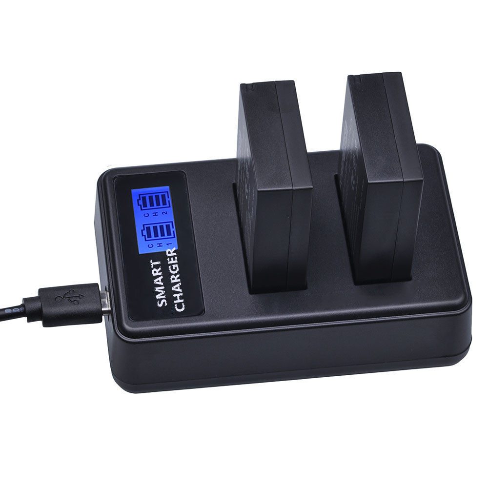 LCD Display Two-Channel LP-E12 USB Battery Charger for Canon EOS M M10 M50 M100 etc