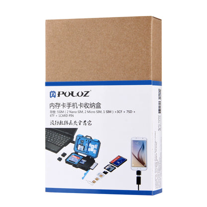 PULUZ PU5004 Card Reader + 22 in 1 Waterproof Memory Card Case with USB Cable
