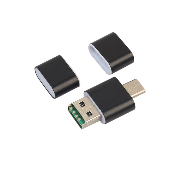 Mini 2-in-1 USB 2.0 + USB Type-C TF/SD Card Reader Support OTG