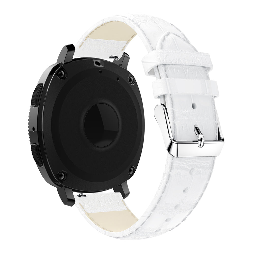 20mm Crocodile Texture Genuine Leather Watch Strap for Samsung Galaxy Gear Sport