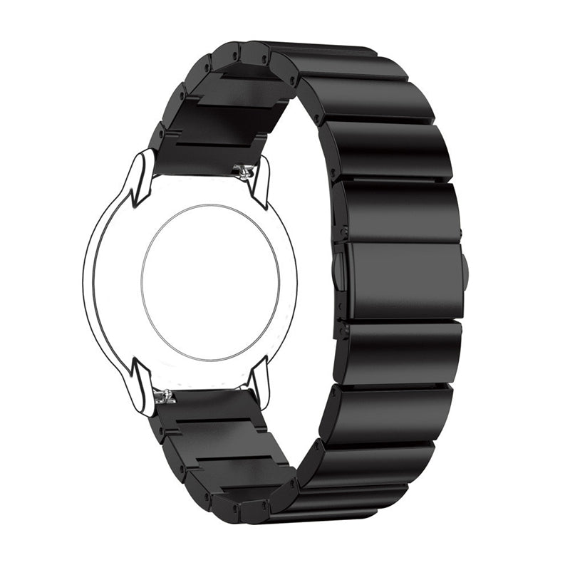 20mm Stainless Steel Solid Chain Watch Band Replacement with Folding Clasp for Huawei Watch 2