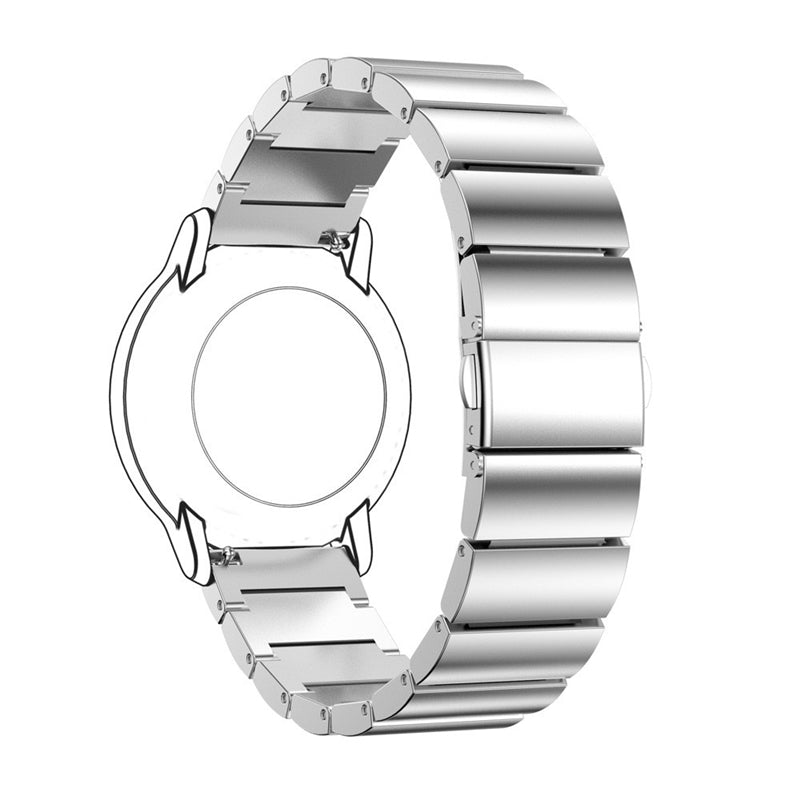 20mm Stainless Steel Solid Chain Watch Band Replacement with Folding Clasp for Huawei Watch 2