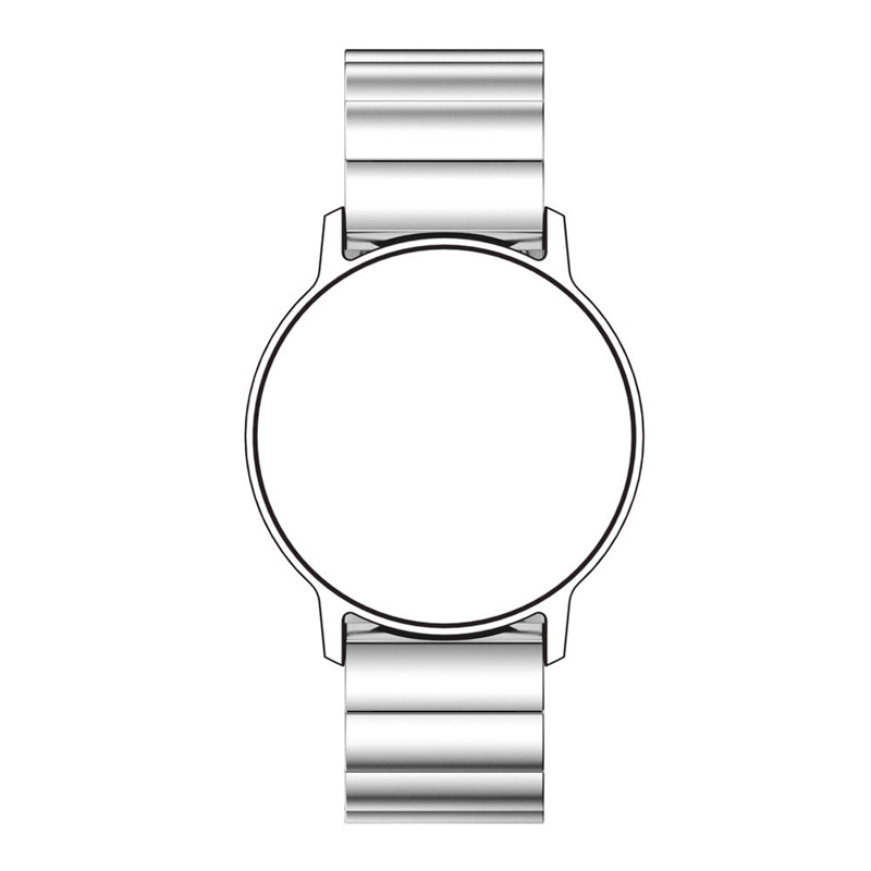 20mm Stainless Steel Solid Chain Watch Band Replacement with Folding Clasp for Huawei Watch 2