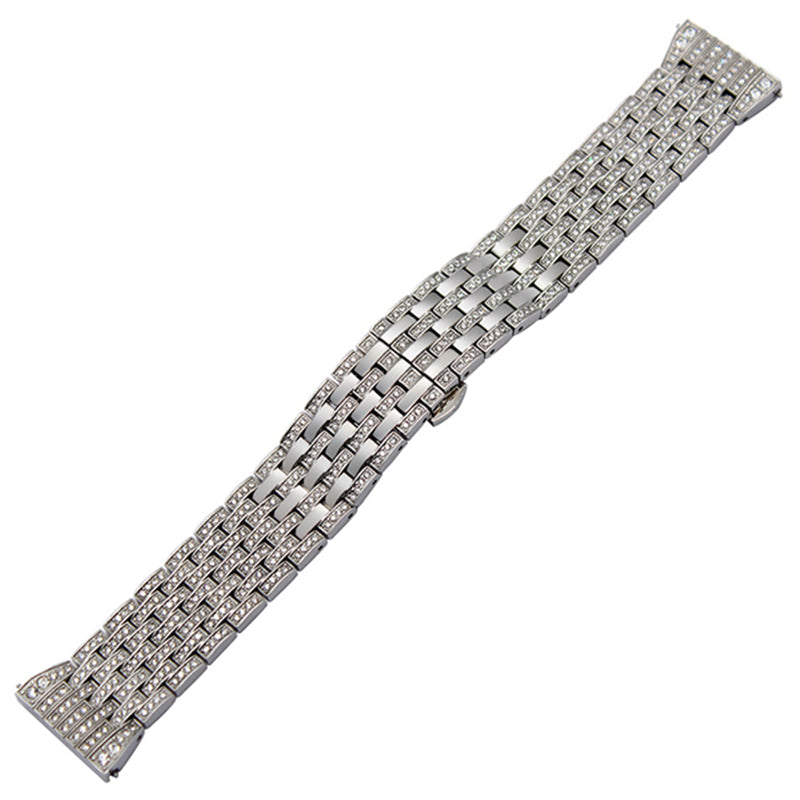 20mm Shiny Rhinestone Decor Stainless Steel Watchband with Butterfly Buckle for Samsung Gear S2 Classic