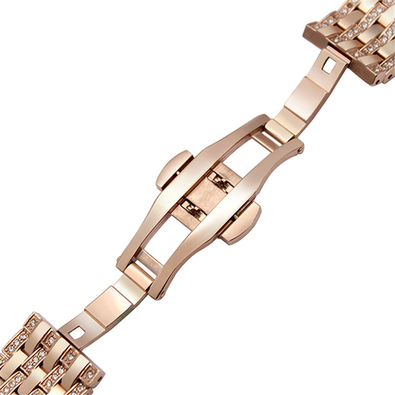 20mm Shiny Rhinestone Decor Stainless Steel Watchband with Butterfly Buckle for Samsung Gear S2 Classic