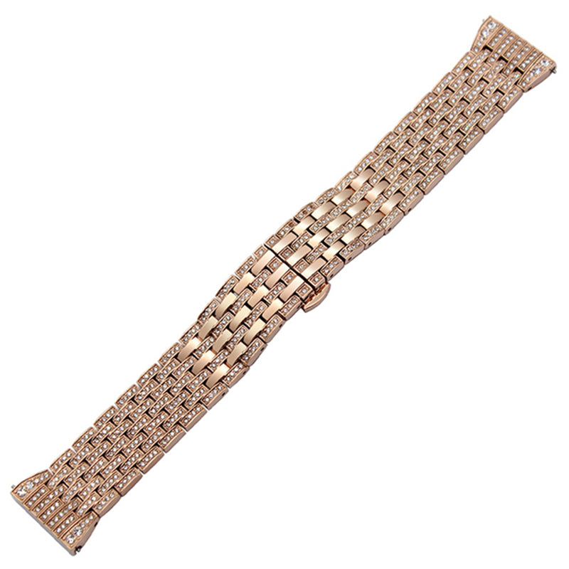 20mm Shiny Rhinestone Decor Stainless Steel Watchband with Butterfly Buckle for Samsung Gear S2 Classic