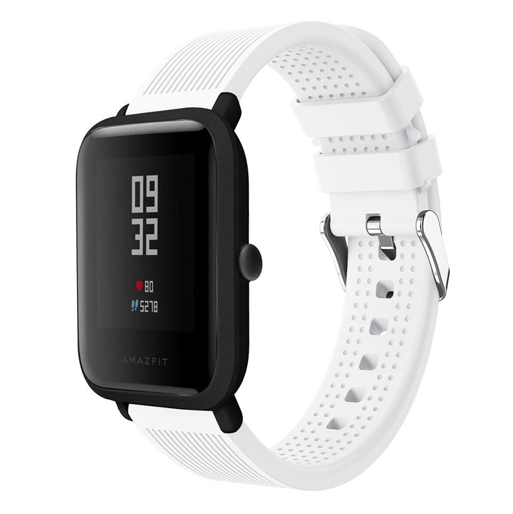 20mm Forehead Wrinkles Texture Soft Silicone Watch Band for Huami Amazfit Watch Youth Edition