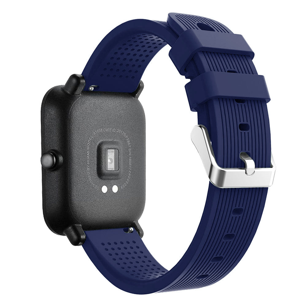 20mm Forehead Wrinkles Texture Soft Silicone Watch Band for Huami Amazfit Watch Youth Edition