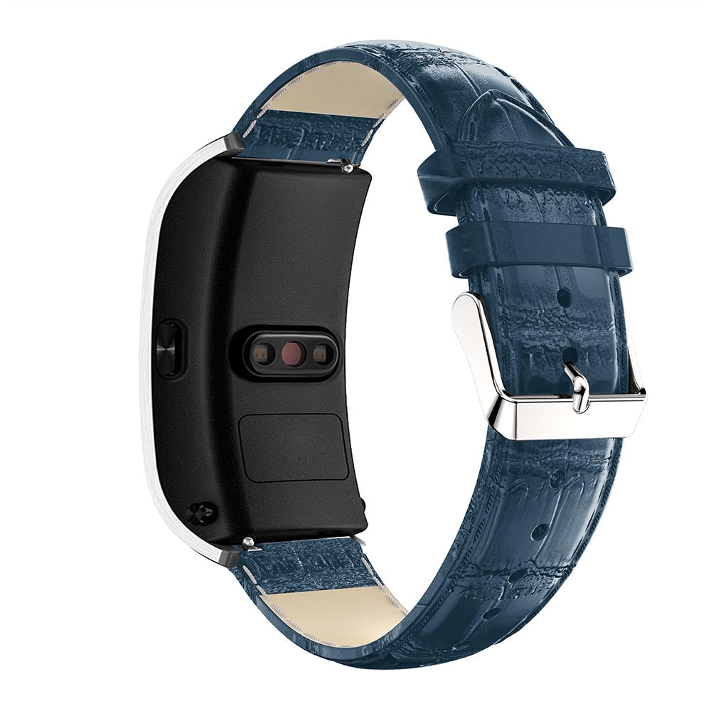 18mm Crocodile Texture Genuine Leather Watch Band for Huawei TalkBand B5
