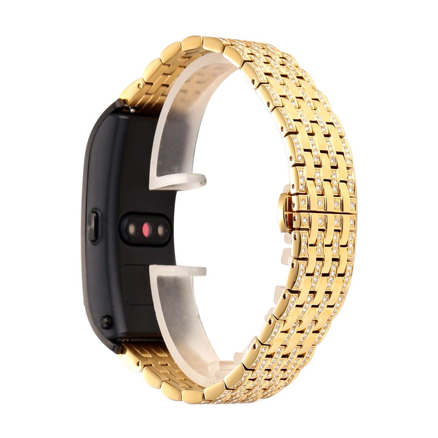 18mm Diamond Decor Metal Watch Strap Replacement for Huawei TalkBand B5