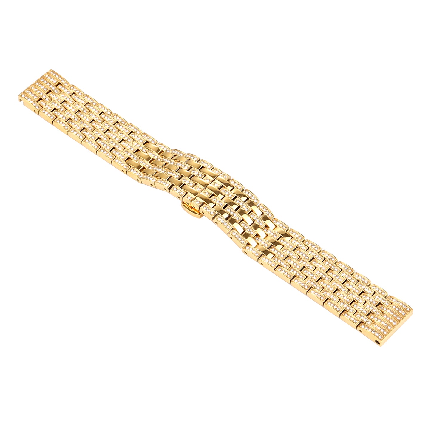 18mm Diamond Decor Metal Watch Strap Replacement for Huawei TalkBand B5