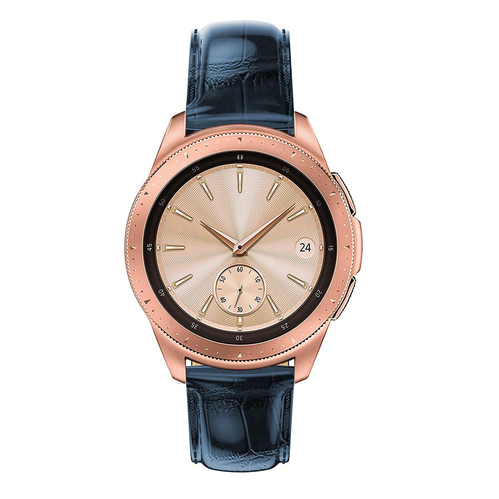 20mm Crocodile Texture Genuine Leather Watchband for Samsung Galaxy Watch 42mm, Smart Watch Strap Bracelet