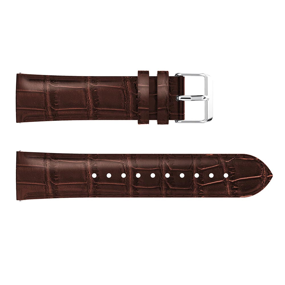 20mm Crocodile Texture Genuine Leather Watchband for Samsung Galaxy Watch 42mm, Smart Watch Strap Bracelet