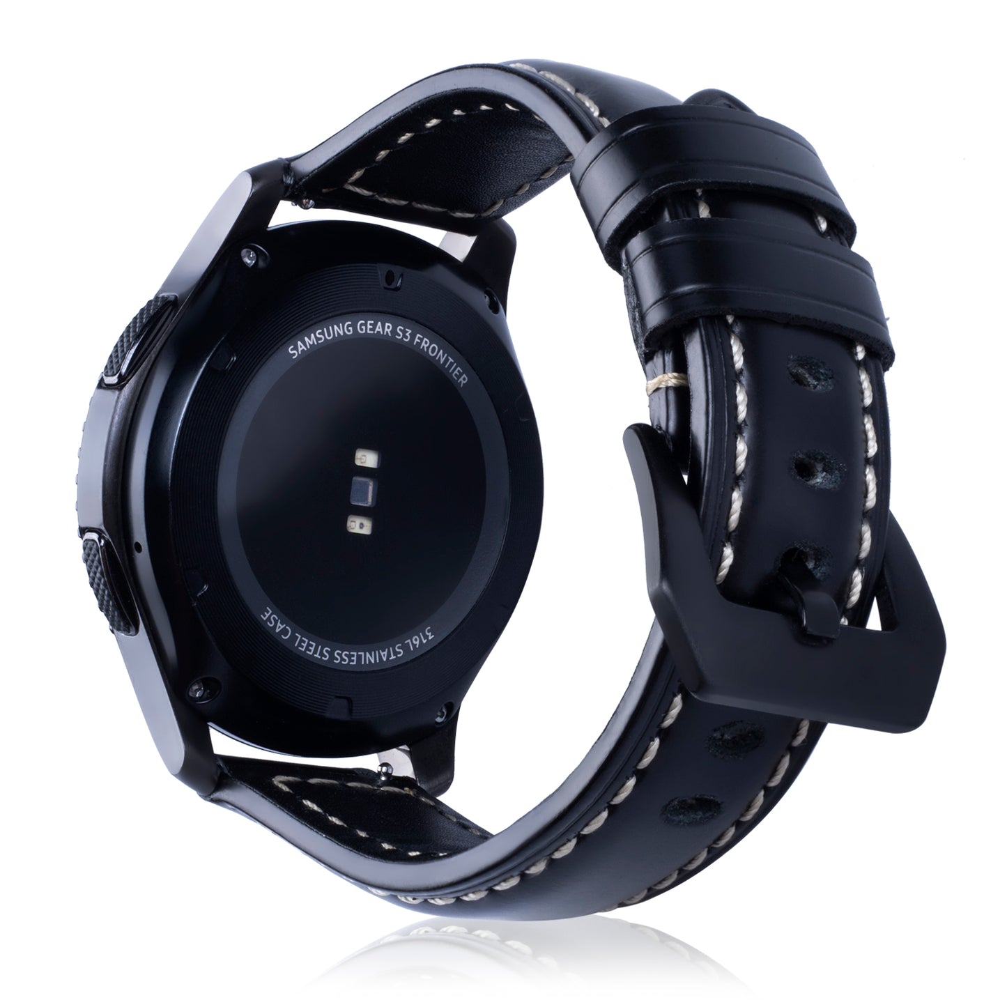 22mm Universal Cowhide Leather Watch Band for Samsung Gear S3 Classic/Frontier etc