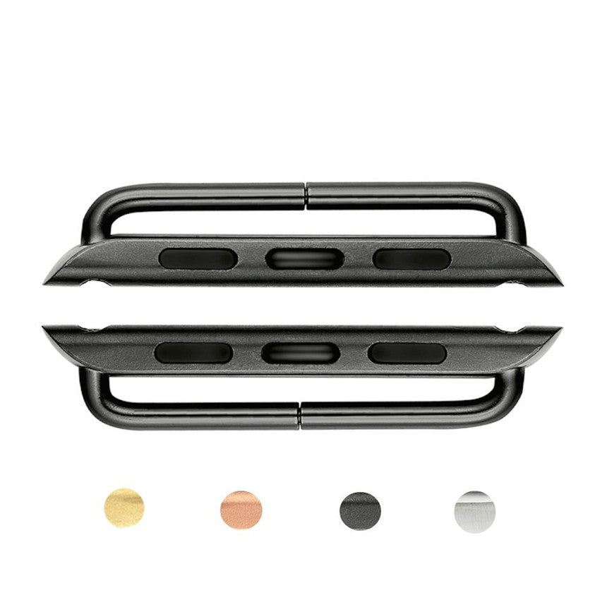 2Pcs/1 Pair Metal Connectors Clasp Watch Strap Adapter for Apple Watch Series 4 44mm, Series 3 / 2 / 1 42mm