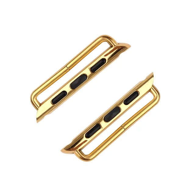 2Pcs/1 Pair Metal Connectors Clasp Watch Strap Adapter for Apple Watch Series 4 44mm, Series 3 / 2 / 1 42mm