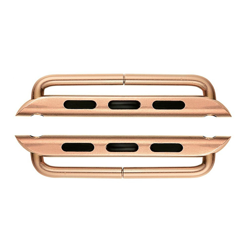 2Pcs/1 Pair Metal Connectors Clasp Watch Strap Adapter for Apple Watch Series 4 44mm, Series 3 / 2 / 1 42mm